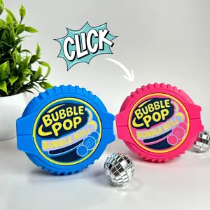 Bubble Gum Roll Fidget Clicker Keychain