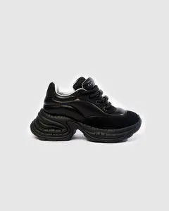 POP Black Leather Comfort Trainer