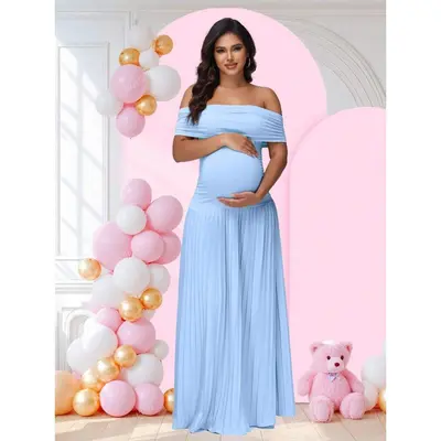 Baby Shower Dress Baby Blue TikTok Shop