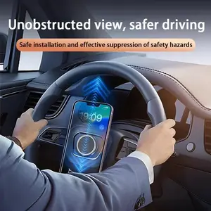 Magnetic Car Phone Holder Steering Wheel Mount Zero Gravity Mobile Cell GPS Magnet Suction Support Car Bracket Stand for Phones