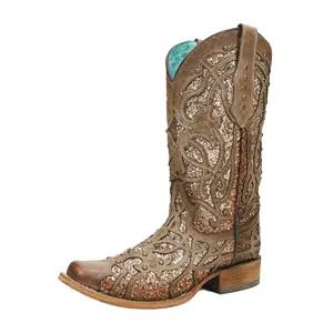 Corral Orix Glittered Studded Square Toe Boots
