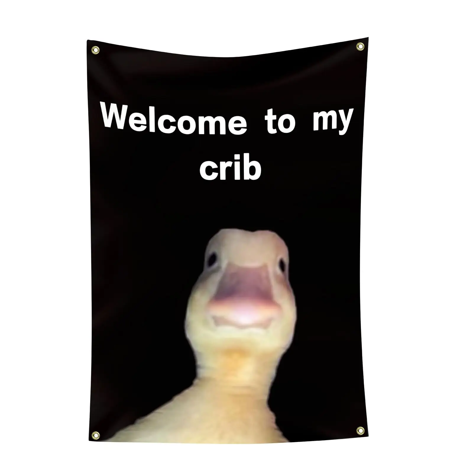 Home Textiles Welcome to My Crib Flag 2x3ft Funny Flag for Room Durable Cave Wall Flag with Brass Grommet for College Dorm Decor, Outdoor, Party