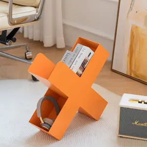 X-Shaped Metal Bookshelf