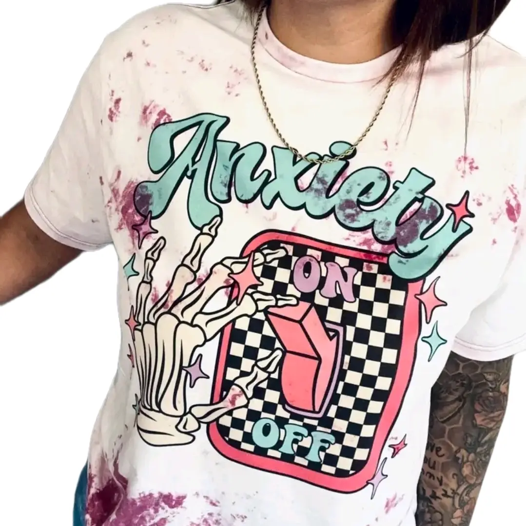 Anxiety On/Off Bleached Graffic Shirt