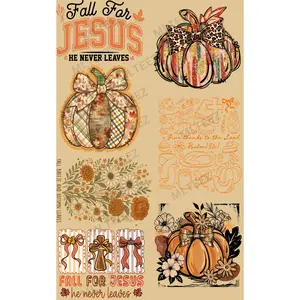 FALL FOR JESUS (1) PREMADE DRAFT GANGSHEET  - 22X36  DTF TRANSFERS - DIRECT TO FILM