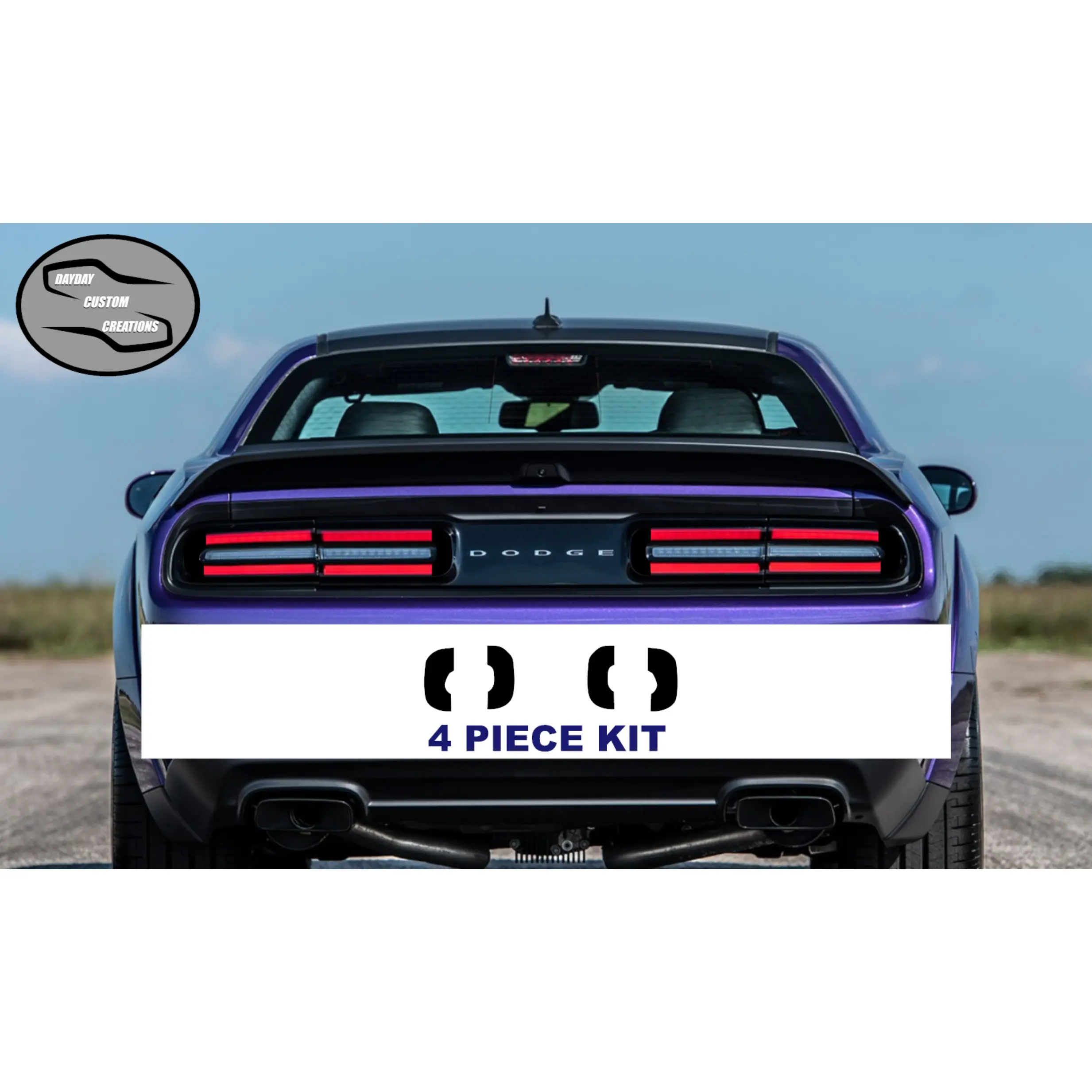15-23 Dodge Challenger Taillight Decal Design 2