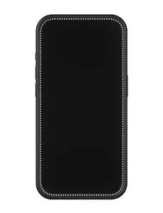 Mini Bling Screen Protector | Limited Edition Trendy iPhone Screen Privacy Protector | Raised Protective Black Bumper | Women Owned Small Business | Mini Bling Black Screen Cover Protector Privacy Pretty Studded | Camera Protectors | Gift for Her