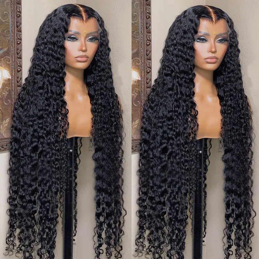 CORIIANA 250% Deep Wave 13x6 HD Lace Frontal Wig Brazilian Curly Glueless Wigs Human Hair For Black Women Pre Plucked Wet An Wavy Human Hair Lace Front Wig 200 Density
