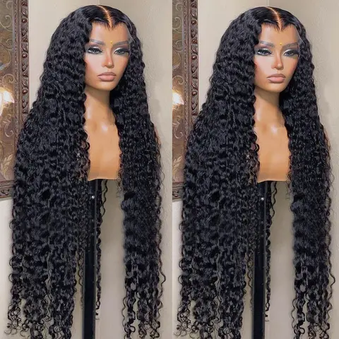 CORIIANA 250% Deep Wave 13x6 HD Lace Frontal Wig 200 Density Curly Glueless Wigs For Black Women Pre Plucked Wet An Wavy Lace Front Wig Human Hair