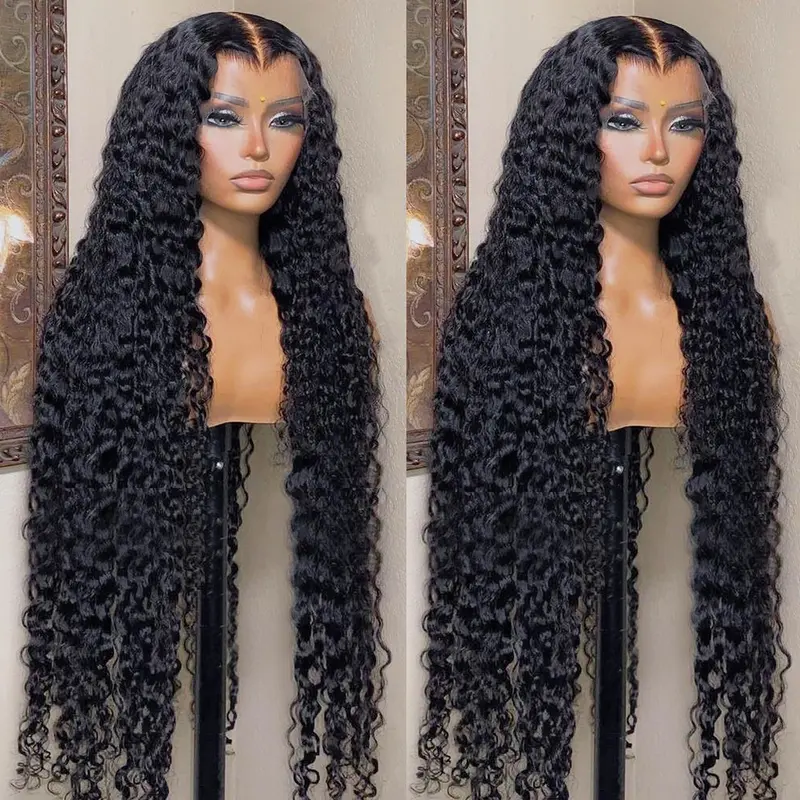CORIIANA 250% Deep Wave 13x6 HD Lace Frontal Wig 200 Density Curly Glueless Wigs For Black Women Pre Plucked Wet An Wavy Lace Front Wig Human Hair