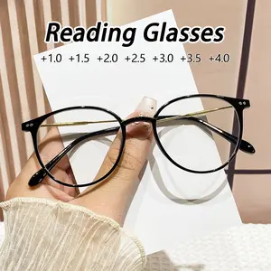 Women's PC Oval Reading Glasses, Vintage Style Lightweight Fashion Eyewear, Comfortable and Stylish Old Age Readers