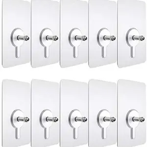 Invisible Frame Hanging Tool, Wall Mountable, No Drilling Strong Load Bearing, Removable Reusable Hook Stickers, Home Photo Wall Decor Fixing Kit