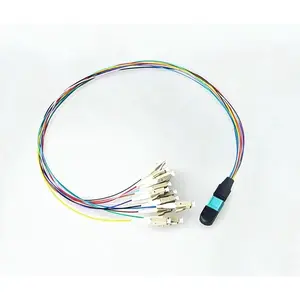 MPO(F)-LC MM OM3 fiber optic patch cord 12F fiber jumper (Module fiber optic terminal boxes)0.9mm