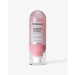 MCoBeauty Hydrate & Glow Ultra-Fine Mist, Shimmering Makeup Setting Spray with Hyaluronic Acid & Watermelon for Radiant, Dewy Skin