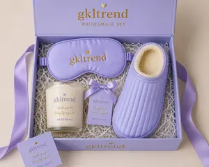 Bridesmaid Spa Gift Set – Slippers, Candle & Eye Mask