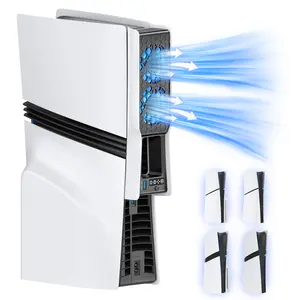 Auto Cooling Fan for PS5 Slim/Pro Console, Silent PS5 Accessories Cooling System with Adjustable Speed, Efficient Plug-in PS5 Fan Cooling Fan for PlayStation DISC&Digital, Not for Original PS5, Gaming Items