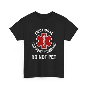 Emotional Support Husband T-Shirt, Funny Husband Shirt, Cool Husband Gift, Gift From Wife, Husband Anniversary Gift, Valentines Gift For Him