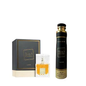 Lattafa Perfumes | Khamrah + Khamrah Air Freshener | Unisex Fragrances | Bergamot - Nutmeg - Cinnamon