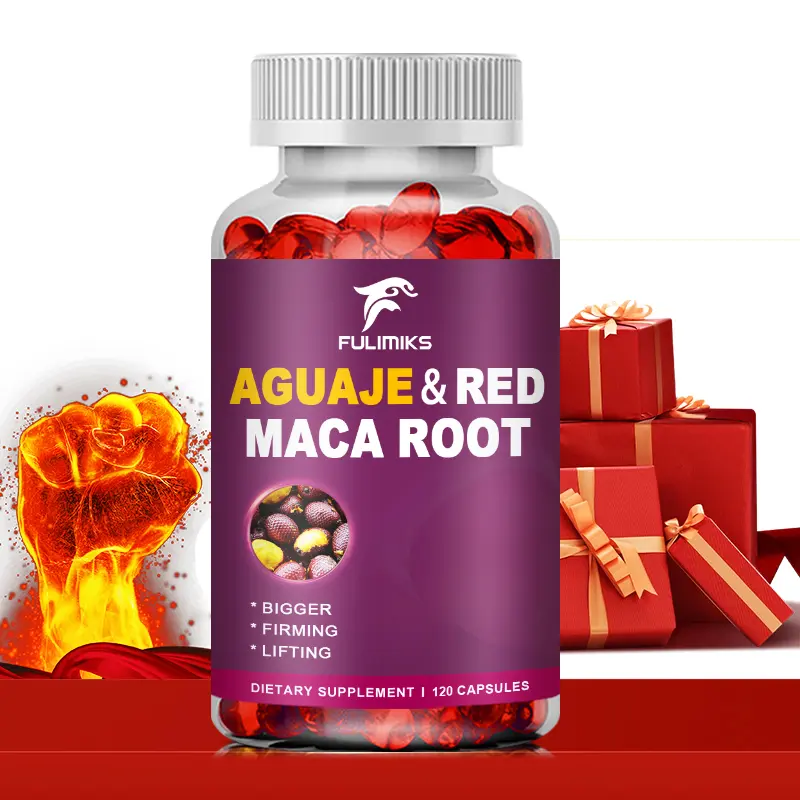 Aguaje Oil & Red Maca Root, Give Your Family And Friends A Better Him, Perfect Everyon - 120 Capsules soft capsules