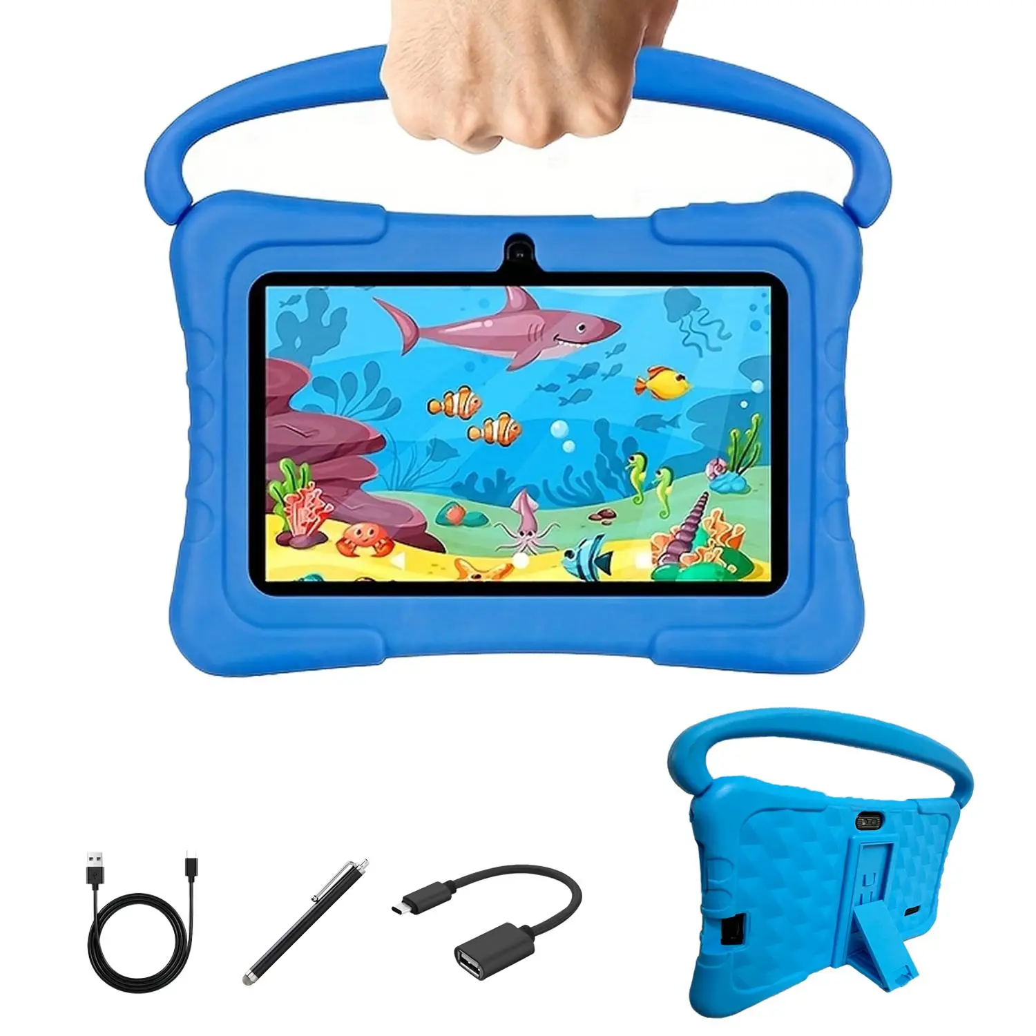 7 Inch HD IPS Screen Tablet, 4GB RAM 64GB ROM Android 13 Tablet, Educational Tablet for Kids, Perfect Gift for Kids, Multifunction Digital Drawing Pad