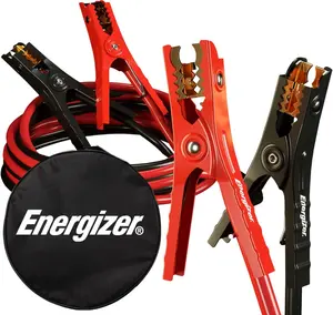 Energizer Heavy Duty Car Battery Jumper Cables, 16-Ft 6-Gauge Automotive Booster Cables for Jump Starting Dead or Weak Batteries, Includes Carrying Bag