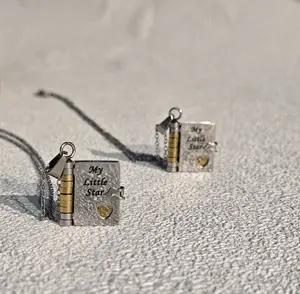 Girl's Book Necklace - A Treasured Gift for Daughters, Granddaughters, and Nieces | With Matching Rotating Gift Box Perfect for Birthdays, Graduations, and Christmas. A Gift that Carries Love.