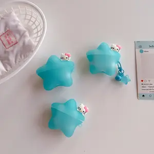 1 piece of luminous star shaped headphone protective case, anti drop and durable silicone headphone case, Apple wireless Bluetooth headphone case, suitable for AirPods 1/2/3/4/pro/pro 2/pro 3