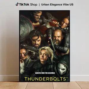 Thunderbolts Unframed Poster High Quality Team Lineup Wall Art for Game Room Office or Home Theater Decor Ideal Gift for Superhero Fans