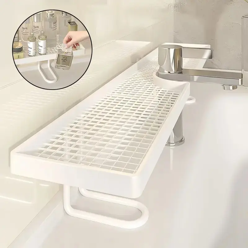 Minimalist Luxury Freestanding Storage Rack, No Drilling Drainage Organizer, Space Saving Household Shelf, Bathroom Organizing Accessories, Bathroom Organizers