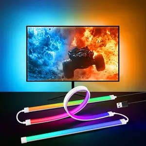 Smart Computer Monitor LED Strip Light, RGBIC PC Display Screen Backlight LED Tape Light, USB Powered LED Ambient Light for Home Office Game Atmosphere