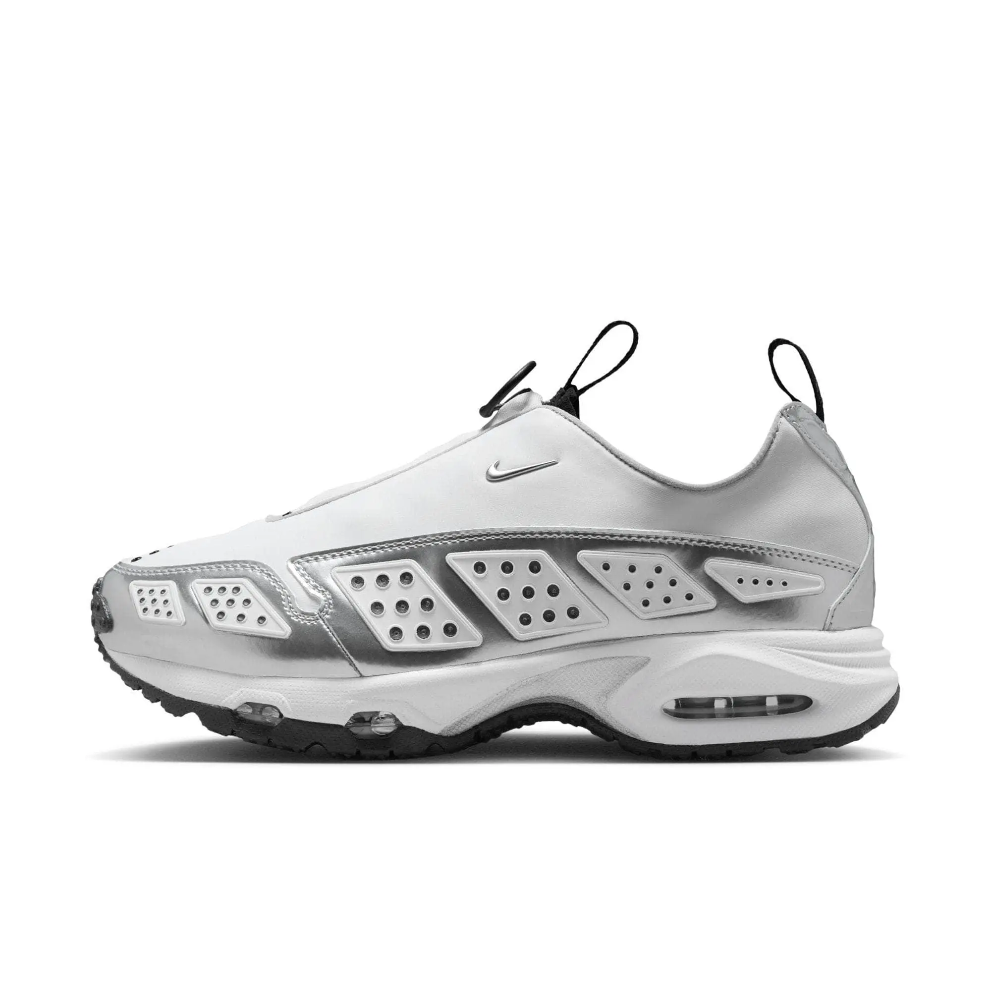 NIKE Air Max SNDR Women's Trainer in Metallic Silver | Textile and Synthetic Leather with Reflective Panels and Max Air Cushioning, Footwear, Sneaker, Casual, Shoe, Walking Shoes, Sports Shoes, Athletic