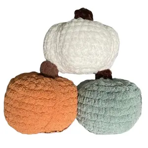 Handmade crochet pumpkins