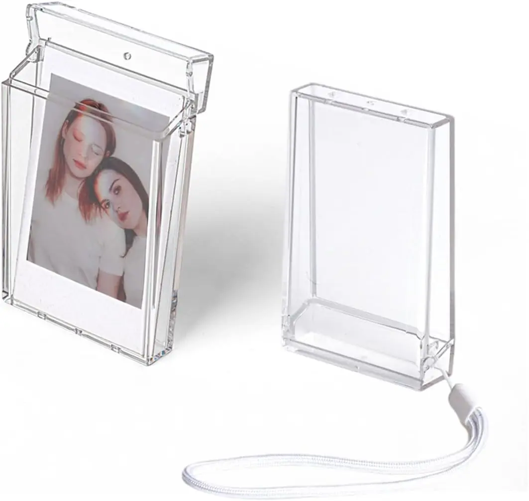 Picture Holder Storage Case for Fujifilm Instax Mini 12/11/90/40/9/8/7/7+/EVO, Instant Camera Film Accessories 3 inch Photo Pouch, Travel Photo Holder Protective Case w/Wrist Lanyard -2 SetGift.