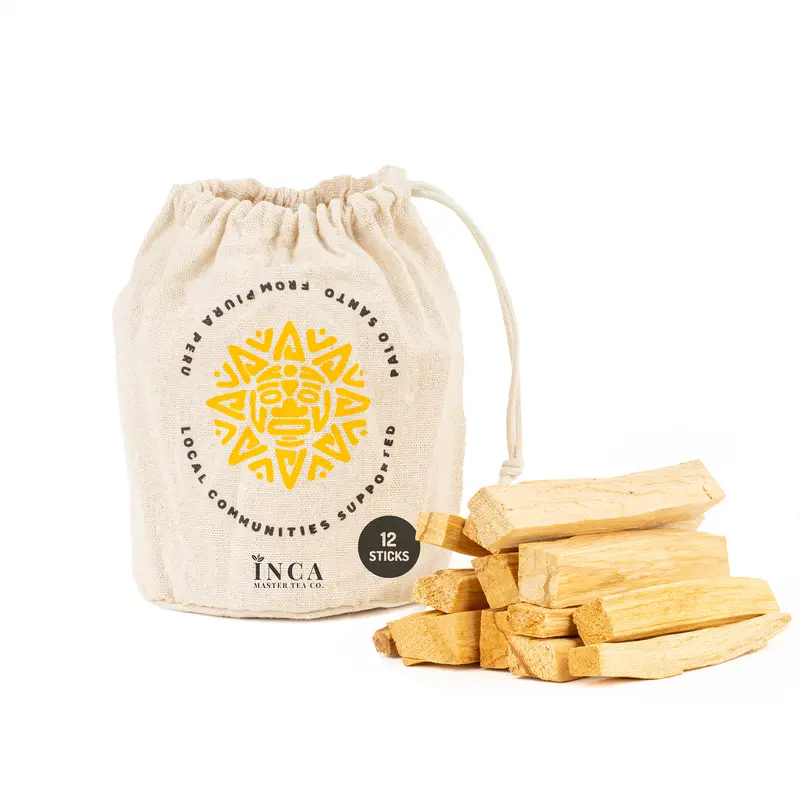 Palo Santo Sticks – Sustainably Harvested, SERFOR Certified, 12-Pack | Natural Incense Wood from Peru