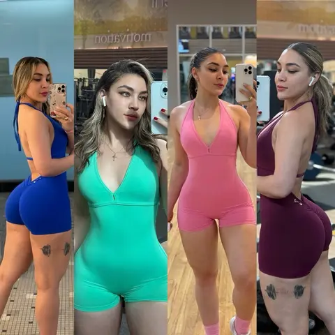 Ultra scrunch short jumpsuits