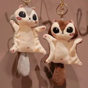 Cute Flying Squirrel Plush Keychain, Soft Plush Ornament, Cartoon Baby Mouse, Glider Squirrel Plush Toy, Perfect Gift for Kids