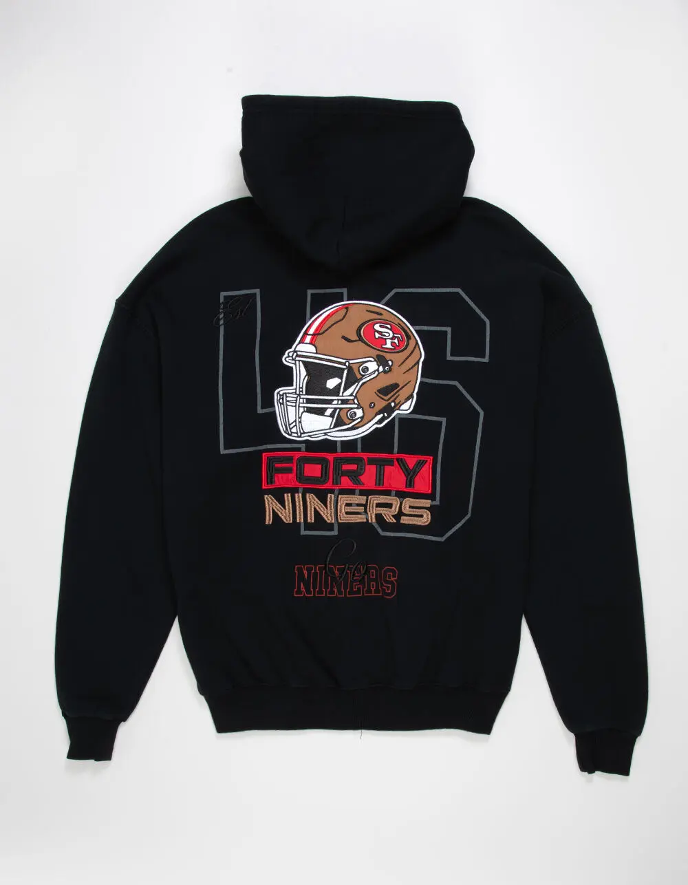THE WILD COLLECTIVE San Francisco 49ers Mens Zip-Up Hoodie