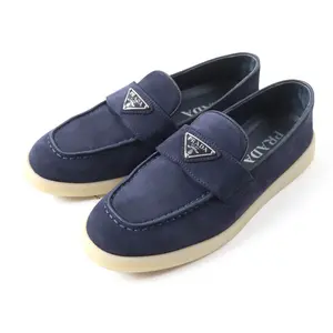 Pre-owned PRADA Suede Small Leather Goods 1D222N Loafers