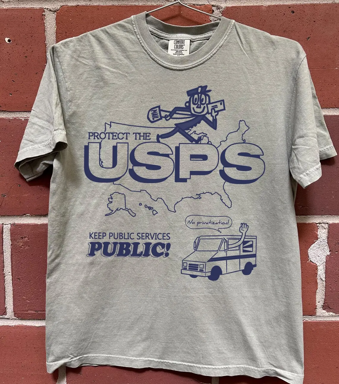 Vintage Postal Worker Graphic T Shirt Public Service Mail Carrier Retro Unisex Tee Funny Delivery Driver Gift