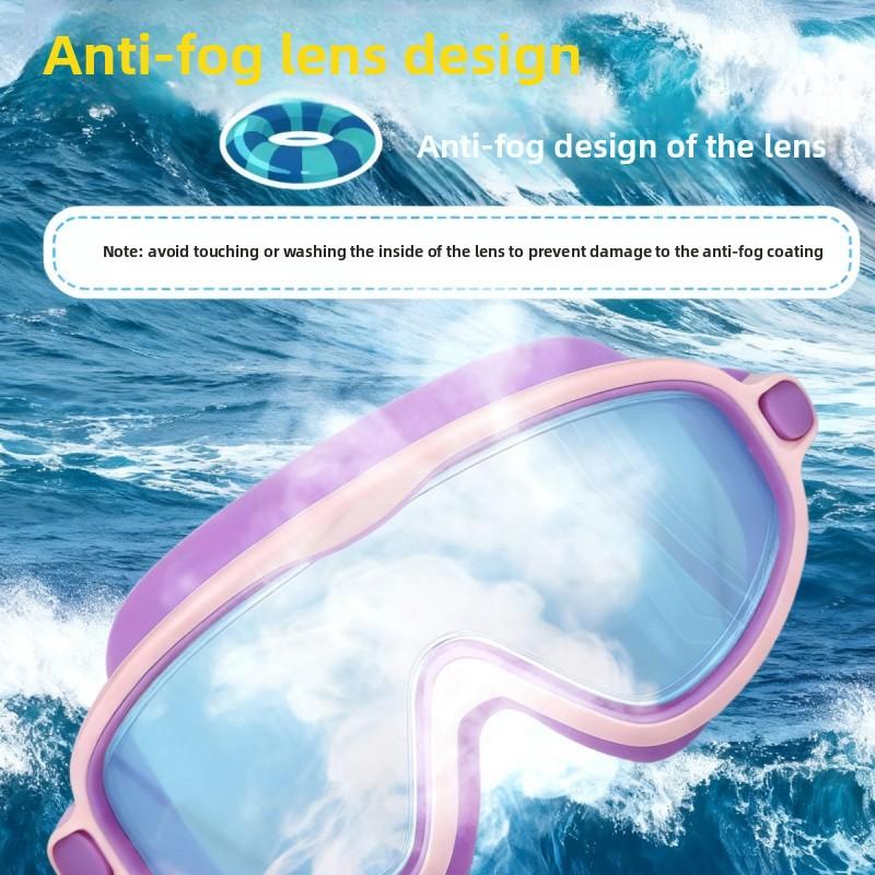 Toddler Swim Goggles | No Leak Anti-Fog UV Block Kids Swimming Goggles | Wide View Comfortable Fit | For Kids Ages 3-12 | Summer Pool Beach Swim Training | Safe Swimming Gear For Kids