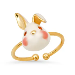 Enamel Bunny Ring