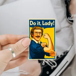 Funny meme TikTok Do It Lady Chit 3 inches Sticker, Waterproof Sticker for Laptop Water Bottle Book