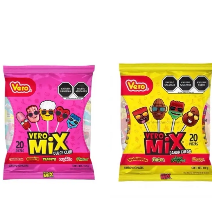 Vero Mix Dulce y Fuego Club Paletas 20pk Surtifo De Paletas