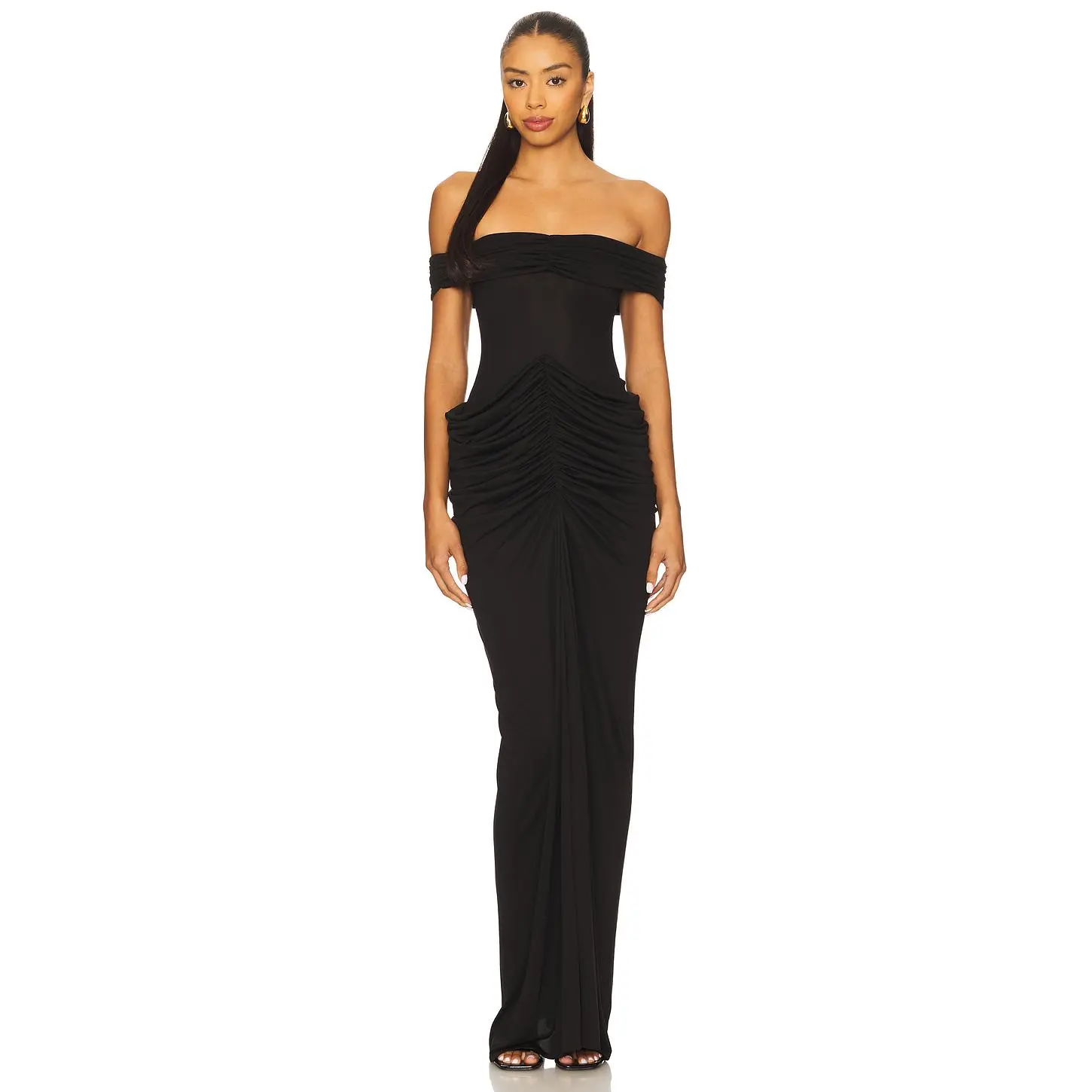 MISHA The Polaris Cupro Dress in Black