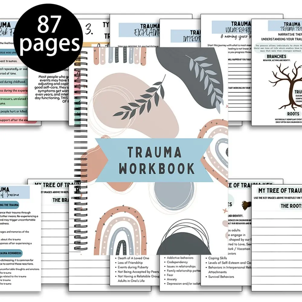 Trauma Healing Workbook - Counseling Guided Journal Planner with 100+ Therapy Exercises | PTSD Recovery Toolkit for Adults - Therapist-Approved Coping Strategies & EMDR Techniques - Emotional Healing & Trauma Support