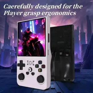 R36MAX Retro Handheld Game Console - 10,000 + Games, 4" IPS Screen, Linux, Ergonomic Design, 4000mAh Battery, Long Playtime, USB Charging Protection Black