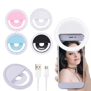 VibeLight 36-LED Selfie Ring Grip with 3 Modes & Adjustable Brightness for Smartphones Perfect for Selfies Videos Live Streaming & Content Creation rechargeable selfie light