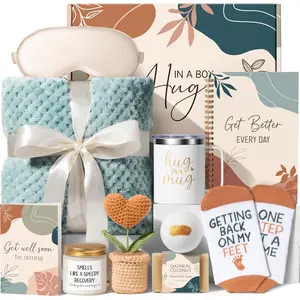 Get Well Gifts for Women After Surgery Recovery, Get Well Soon Gift Baskets for Women Chemo Care Package, Thinking of You Cancer Care Gifts for Sick Friends, Feel Better Encouragement Comfort Gift Box
