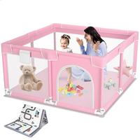 Pink Playpen With Anti-Slip Mat