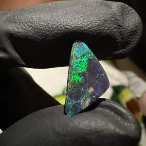 Australian cabbed opal with butterfly like fire